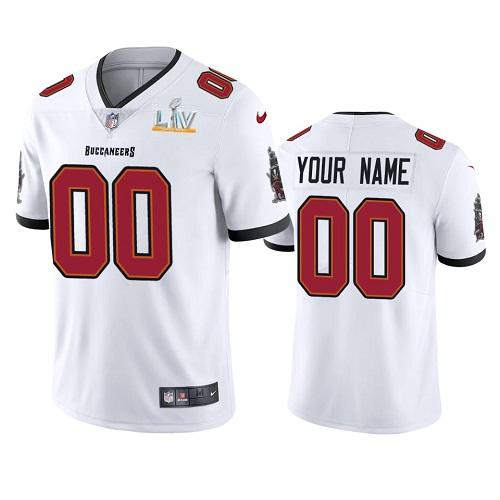 Men's Tampa Bay Buccaneers New White ACTIVE PLAYER 2021 Super Bowl LV Limited Stitched Jersey